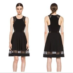 A.L.C. Black Petra fit and flare dress size small
